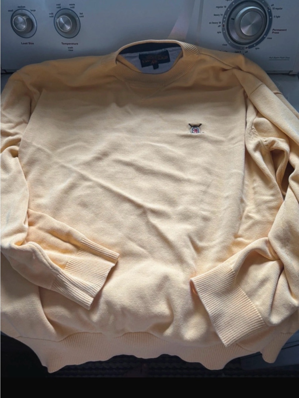 Tommy Hilfiger Men's Crewneck Sweater in Pale Yellow